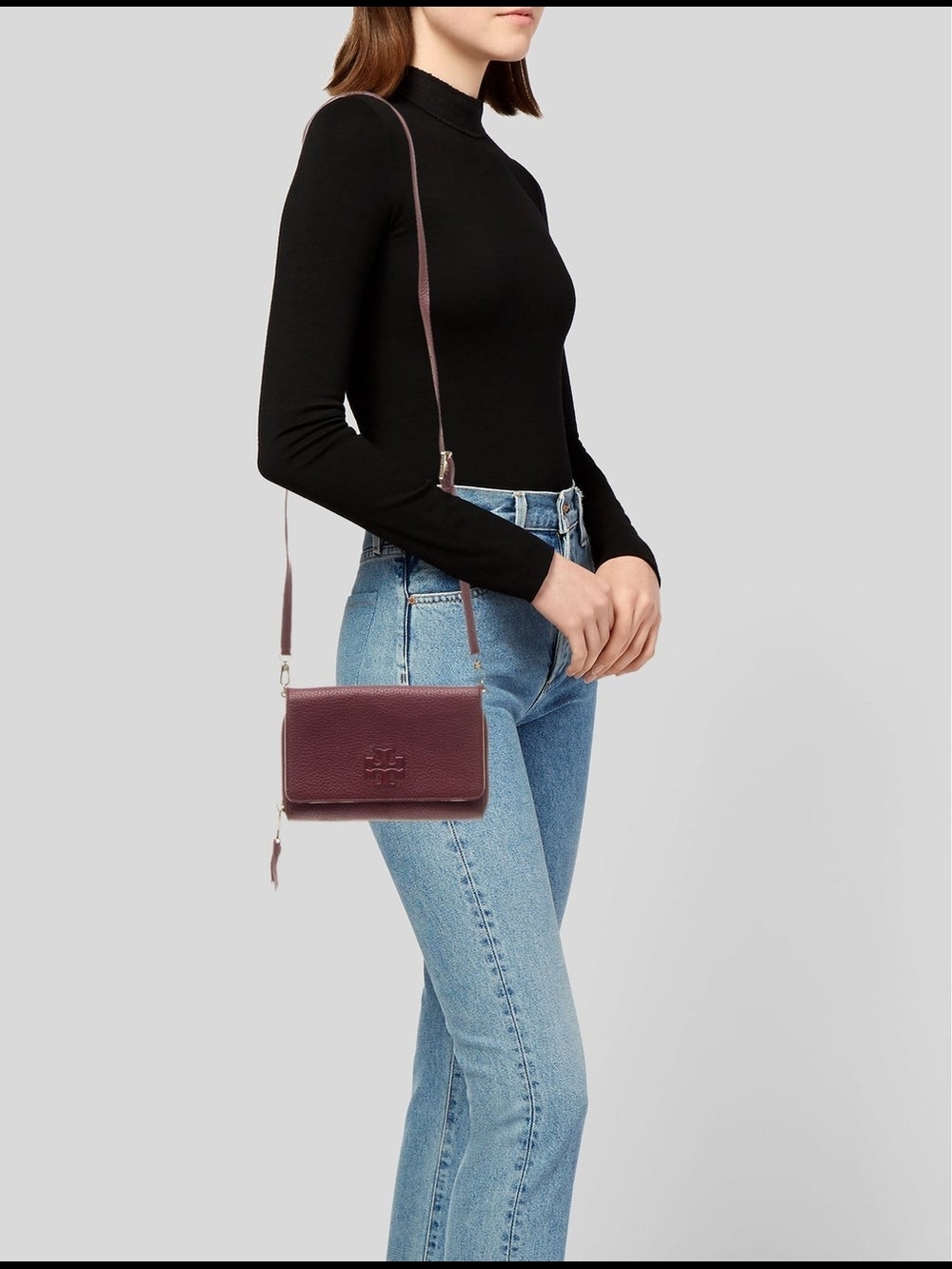 Tory Burch Small Crossbody Bag in Burgundy